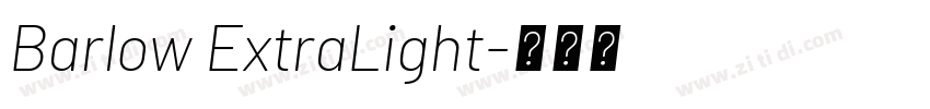 Barlow ExtraLight字体转换